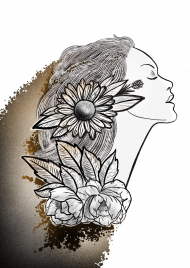 Obraz Kobieta i kwiaty