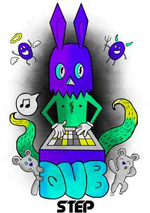 Koszulka męska dubstep Królik