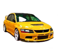 Koszulka z autem: Mitsubishi EVO Yellow Oil