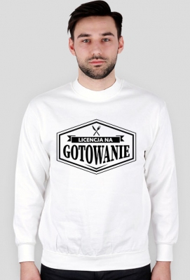 Bluza męska jasna - Licencja na gotowanie - Zawodowe Wzory