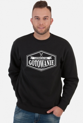 Bluza męska ciemna - Licencja na gotowanie - Zawodowe Wzory