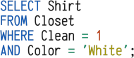 SQL select T-shirt biały