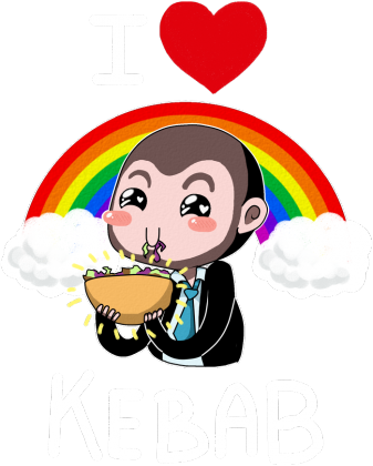 I love kebab Bartek - Biały Napis