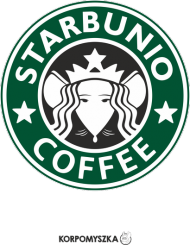 Starbunio coffee - kubek biały - Korpomyszka, korpo, korposzczur