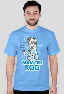 GeekWear - Elsa, Kraina Lodu, Frozen, mam ten kod, mam tę moc, informatyka -koszulka męska - Geek Wear