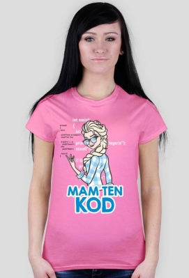 GeekWear - Elsa, Kraina Lodu, Frozen, mam ten kod, mam tę moc, informatyka -koszulka damska - Geek Wear