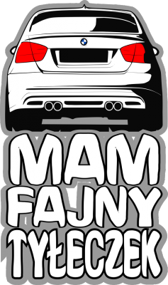 Fajny tyłeczek - E90 (bluzka damska długi rękaw) - nadruk