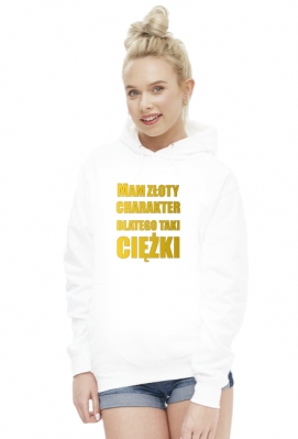 Złoty charakter (bluza damska kaptur) - Dealer Koszulek