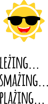 Słońce Leżing smażing plażing (t-shirt) ciemna grafika
