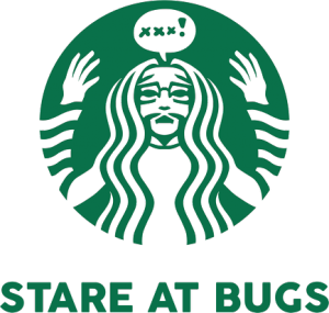 Kubek "STARE AT BUGS" - nadruk