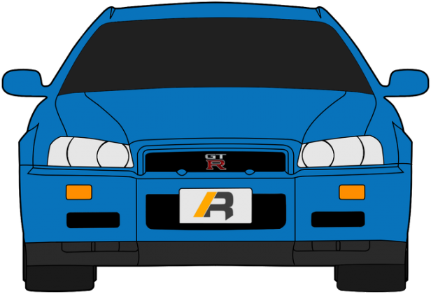 Skyline R34 GTR Przód - Bluza Kaptur