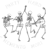 Danse Macabre - ciemna wersja męska długi rękaw