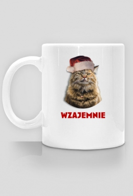 Kot na święta, świąteczne życzenia, wzajemnie - Prezent na każdą okazję
