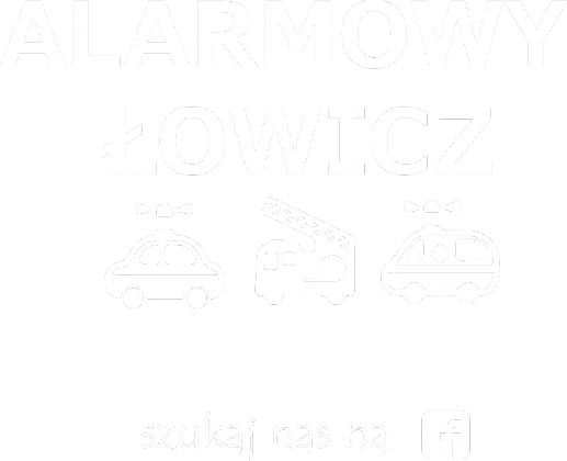 kleks alarmowy białe napisy