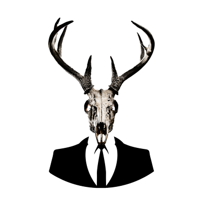 V-neck - deer skull vol. 1