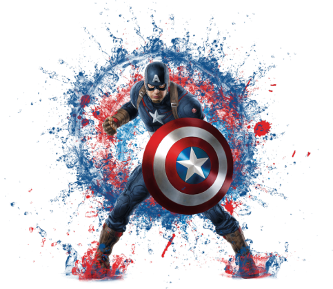 Marvel - Capitan America bęzrękawnik męski