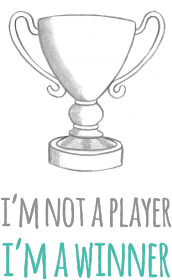 I'm not a player, I'm a winner - geek - t-shirt męski