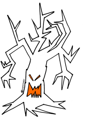 drzewko halloween