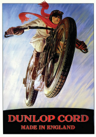 Plakat A2 42x59cm Dunlop Racing vintage