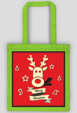 Torba ekologiczna świąteczna "Renifer" - ninia christmas