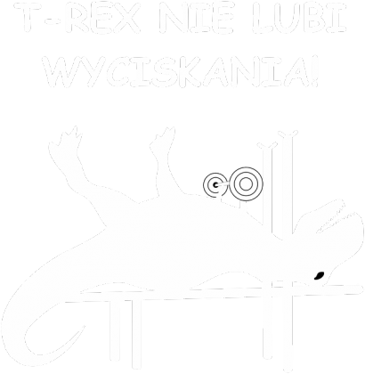 Koszulka T-Rex nie lubi wyciskania Damska Czarna