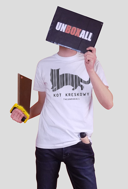 Koszulka Kot Kreskowy Czarny Nadruk Koszulki Męskie W Theunboxall