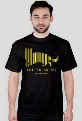 Koszulka KOT KRESKOWY (żółty nadruk) - TheUnboxall