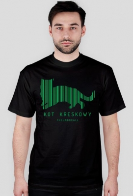 Koszulka KOT KRESKOWY (zielony nadruk) - TheUnboxall