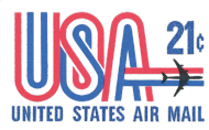 T-shirt męski biały z nadrukiem USA AIR MAIL