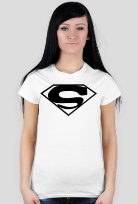 Damska koszulka z nadrukiem symbolu Superman - JaRekGInC