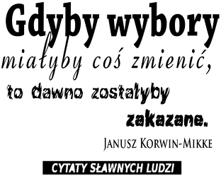 Korwin o wyborach
