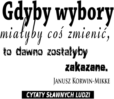 Korwin o wyborach