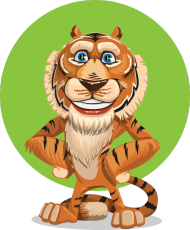 Uśmiechnięty tygrys
