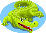 Uśmiechnięty krokodyl