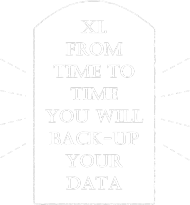 god said you will back-up your data BAG