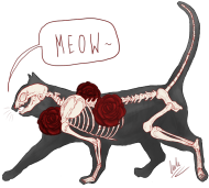 Torba Cat Skeleton Czarna