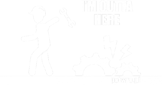 Outta Here - White On Black