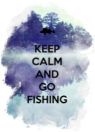 KEEP CALM  and go fishing - kubek