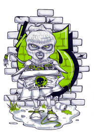Vandal girl -green