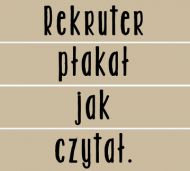 Rekruter płakał jak czytał