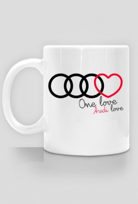 'One love Audi love' kubek - Jest Audi Jest Moc Shop