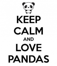 KEEP CALM and LOVE PANDAS