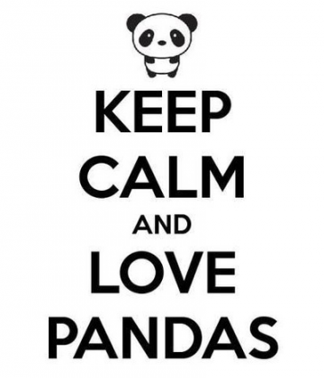 KEEP CALM and LOVE PANDAS
