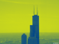 Kubek z widokiem - budynek Sears Tower Chicago city