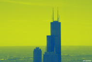 Kubek z widokiem - budynek Sears Tower Chicago city