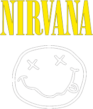 T-shirt, Męski Nirvana Smiley Face