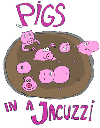 PIGS IN JACUZZI