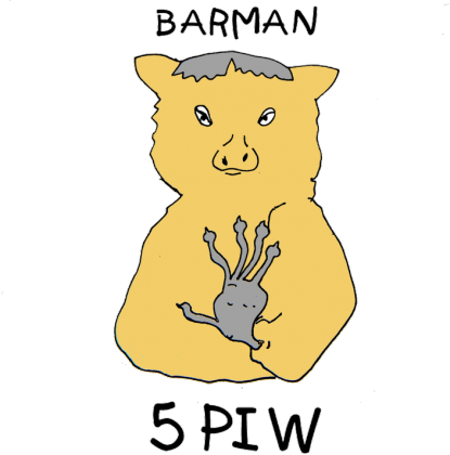 KOSZULKA BAROWA - BARMAN 5 PIW