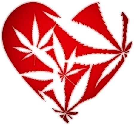 Podkoszulek "Heart" WeedLovers