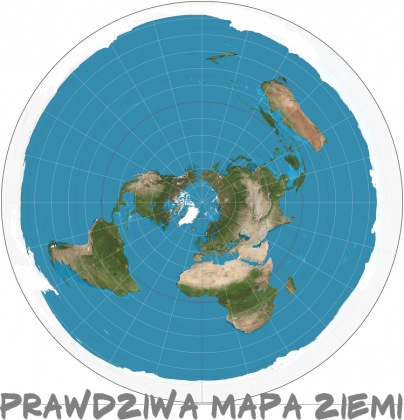 mapa płaskiej ziemi